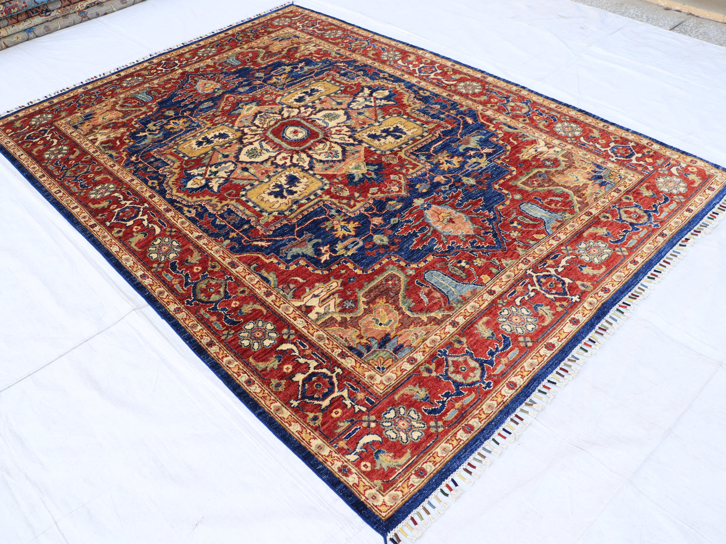 6x8 ft Red Haris Area Rug