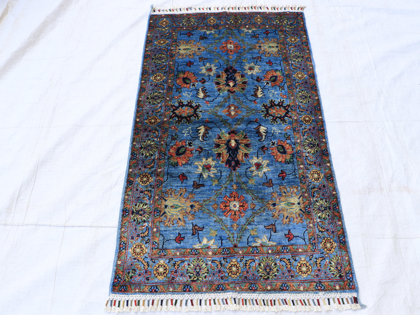 3x5 ft Blue Sarapi Area Rug