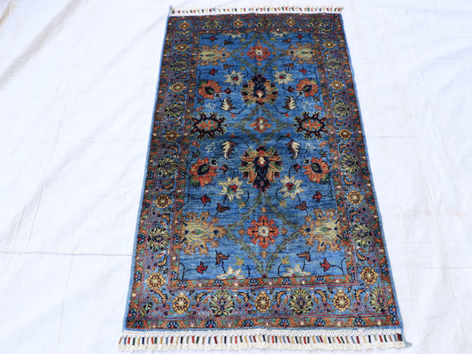 3x5 ft Blue Sarapi Area Rug