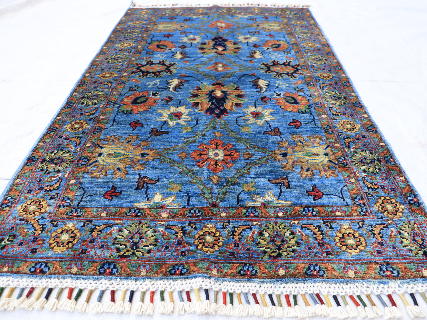 3x5 ft Blue Sarapi Area Rug