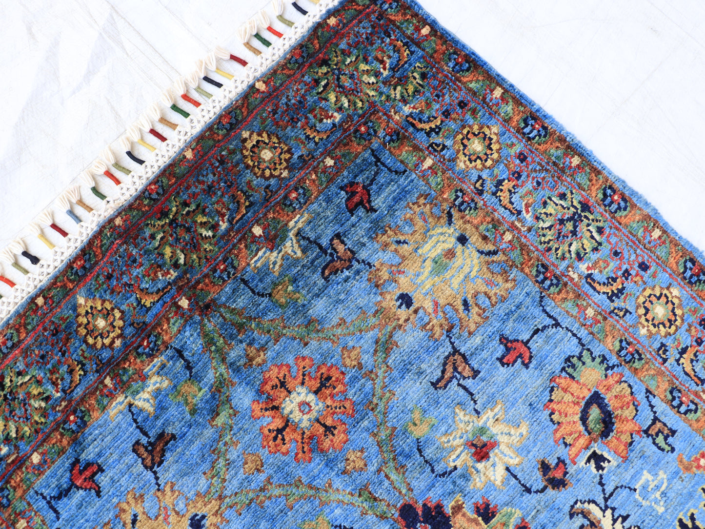 3x5 ft Blue Sarapi Area Rug