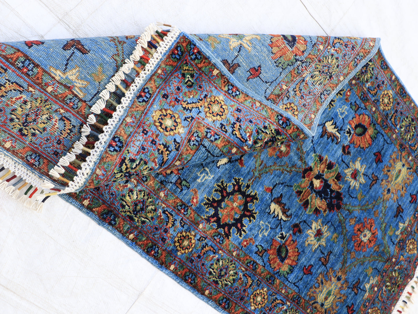 3x5 ft Blue Sarapi Area Rug