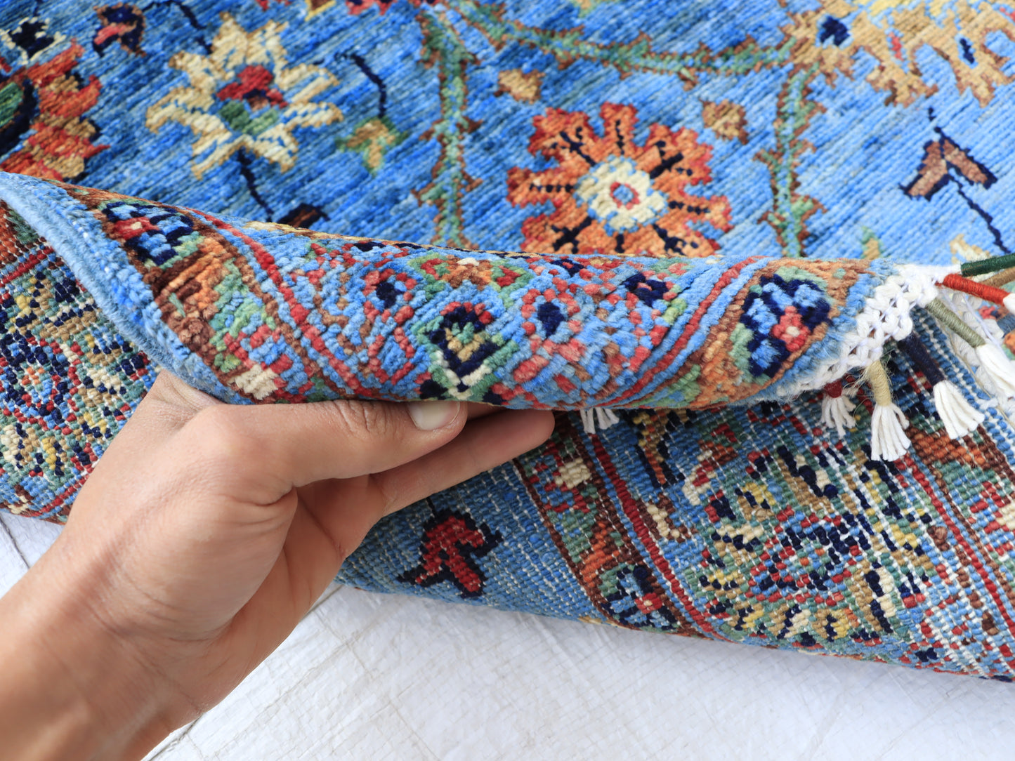 3x5 ft Blue Sarapi Area Rug