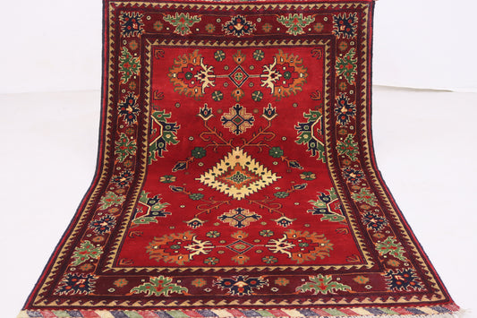 4x5 ft Traditional Afghan rug, from the provenance KARGAI