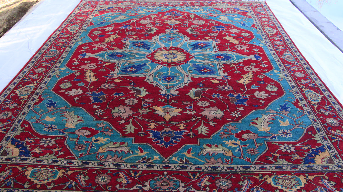 12 x 8.11 Ft Afghan Handmade Kazak Rug