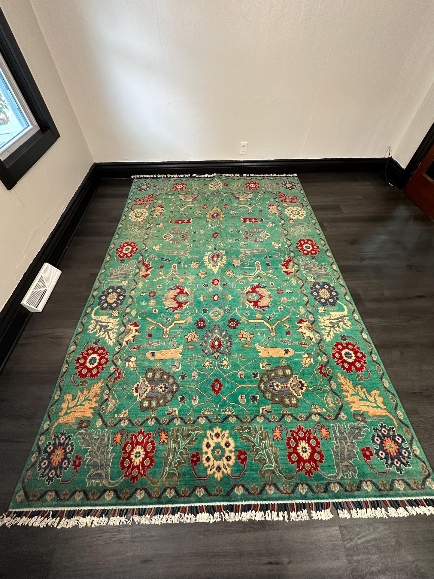 7 by 10 ft Brand New Afghan Handmade Kazak Area Rug, 100% Natural Wool and Vegetable Dyes