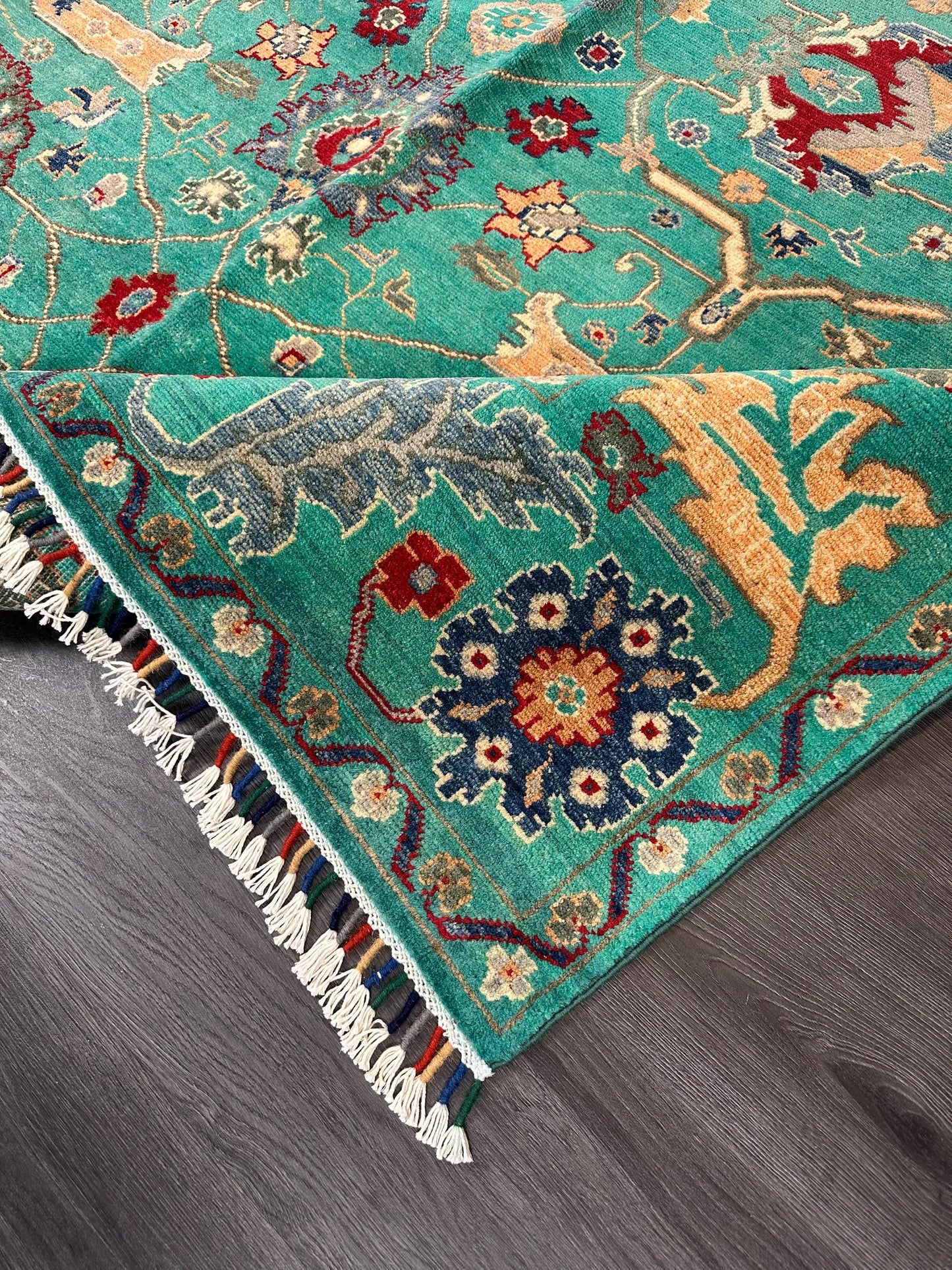 7 by 10 ft Brand New Afghan Handmade Kazak Area Rug, 100% Natural Wool and Vegetable Dyes