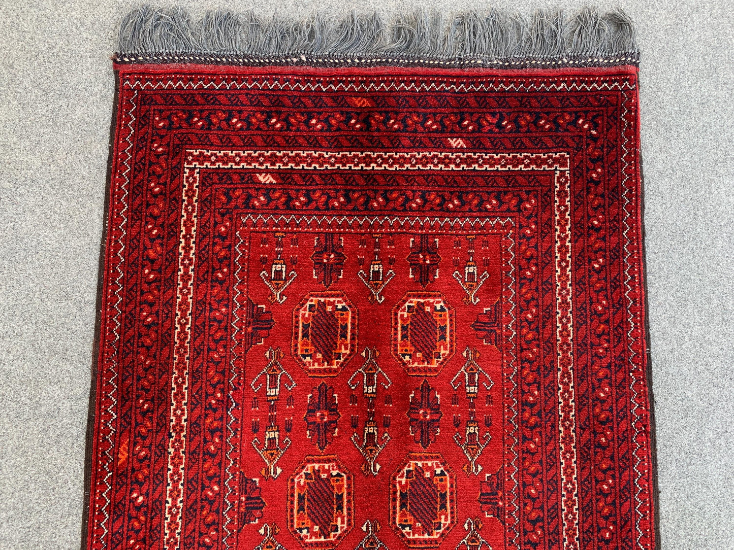 Kunduzi Runner Rug 3x9 ft Vintage Afghan Runner Rug Handmade 100%Wool Area Oriental Rug Turkmen Tekke Design 0.80x285 cm Hallway Runner Rug.