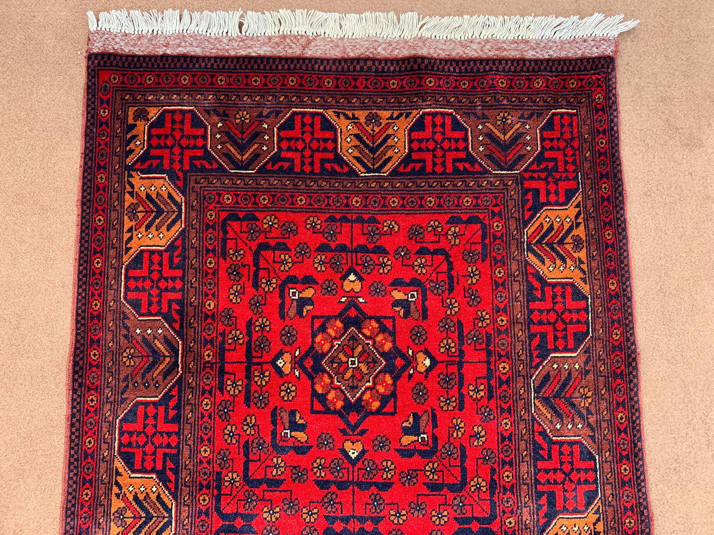 3x9 ft Red Runner Rug Turkmen Handmade Wool Rug Afghan Bukhara Runner Rug Veg Dyes Hallway Runner Rug Oriental Area Runner Rug Gorgeous Rug.