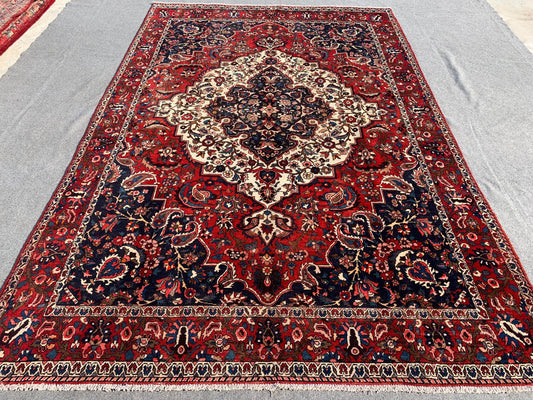 7x10 ft Medallion Antique Afghan Turkmen Area Rug