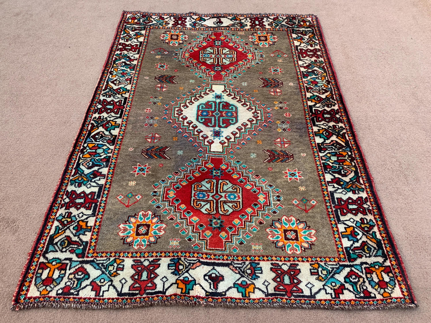 3x5 ft Perfect Christmas Gift idea Rug Oriental Antique Rug,