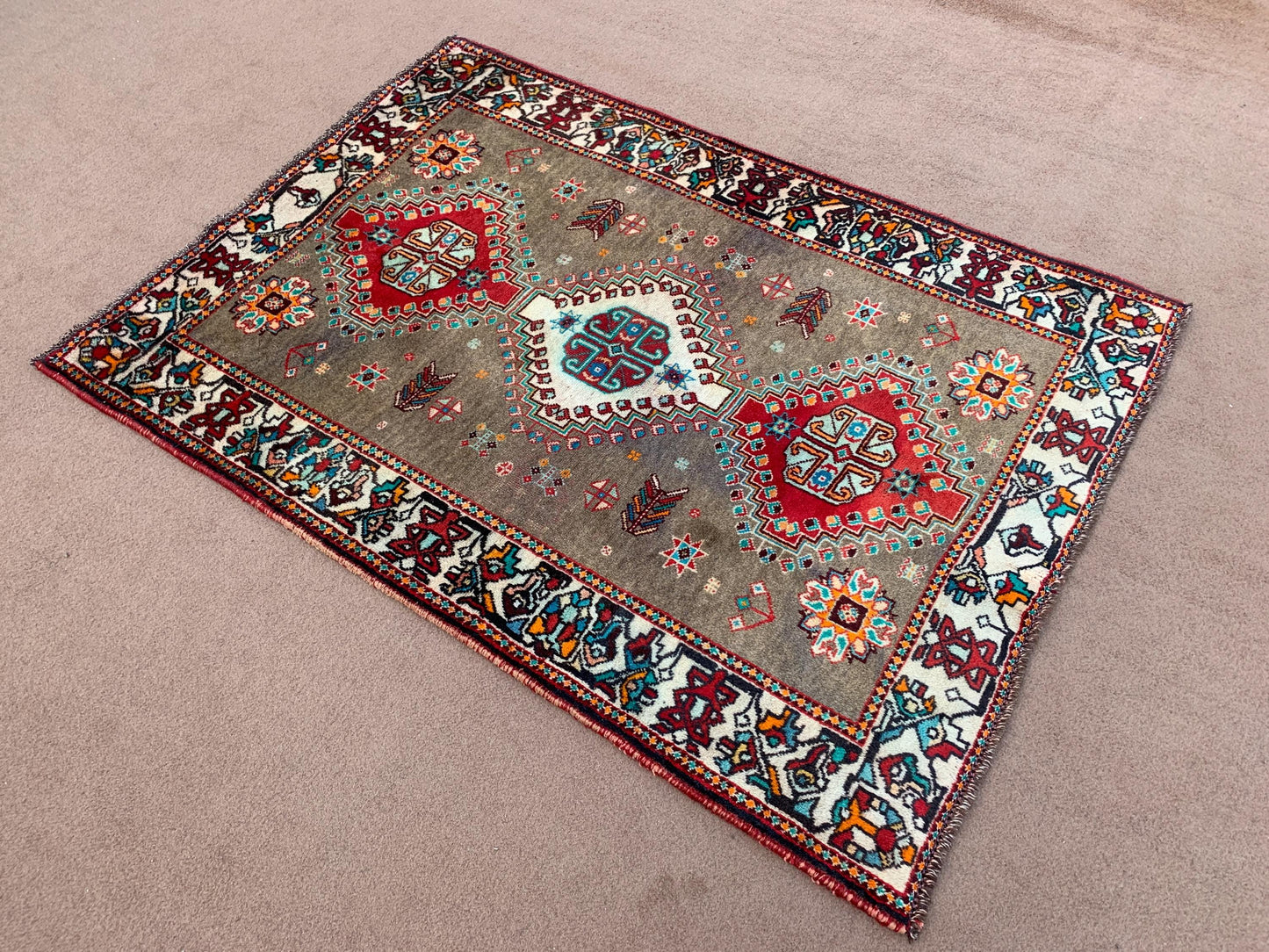 3x5 ft Perfect Christmas Gift idea Rug Oriental Antique Rug,
