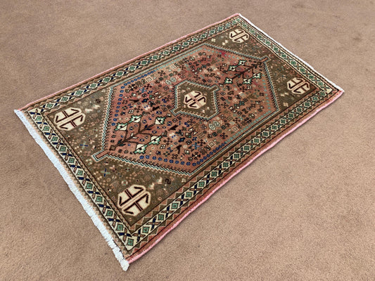 3x4 ft Vintage Rug Oriental Antique Rug