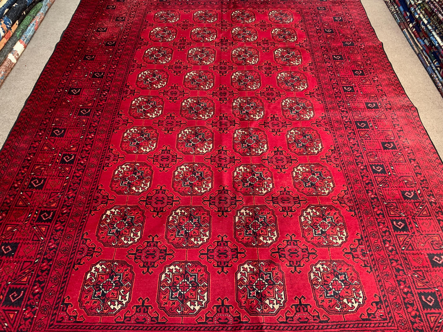 6x9 Red Vintage Turkmen Filpai Handmade Area Rug