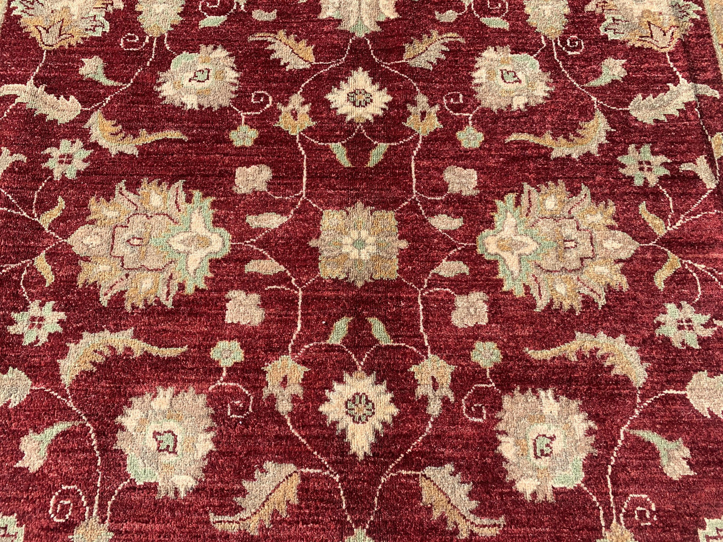 Handmade Turkmen Rug 7x10 ft Red Beige Color Rug, Afghan Chobi Rug, Floral Chobi Rug Oriental Wool Area Rug, Living Room Rug Bedroom Rug etc