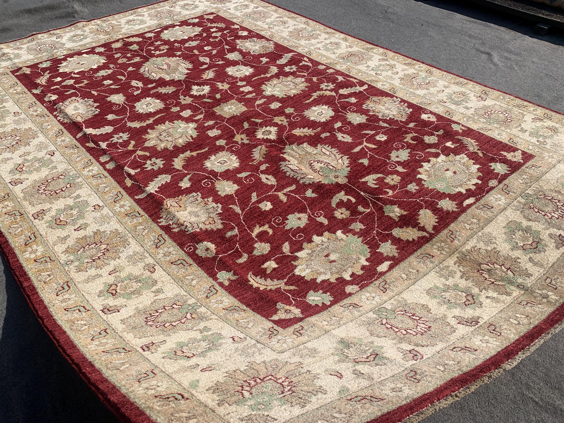 Handmade Turkmen Rug 7x10 ft Red Beige Color Rug, Afghan Chobi Rug, Floral Chobi Rug Oriental Wool Area Rug, Living Room Rug Bedroom Rug etc