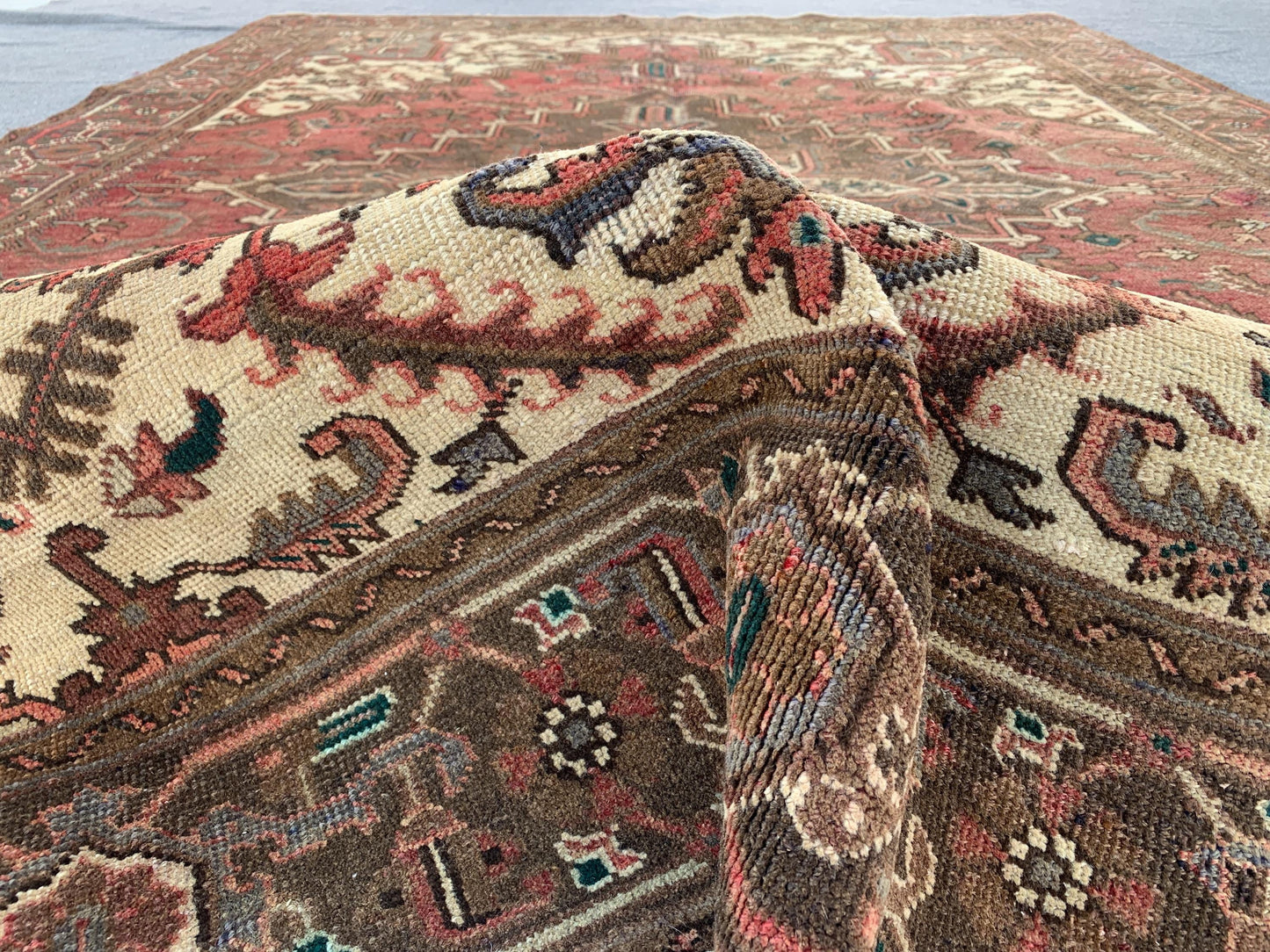 Antique Tabriz Rug 7x10 ft Handmade Afghan Rug Vintage Tabriz Rug Oriental Wool Rug Tribal Turkmen Rug High Pile Rug Bedroom Living Room Rug