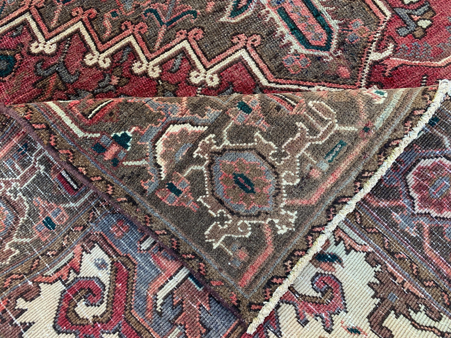 Antique Tabriz Rug 7x10 ft Handmade Afghan Rug Vintage Tabriz Rug Oriental Wool Rug Tribal Turkmen Rug High Pile Rug Bedroom Living Room Rug