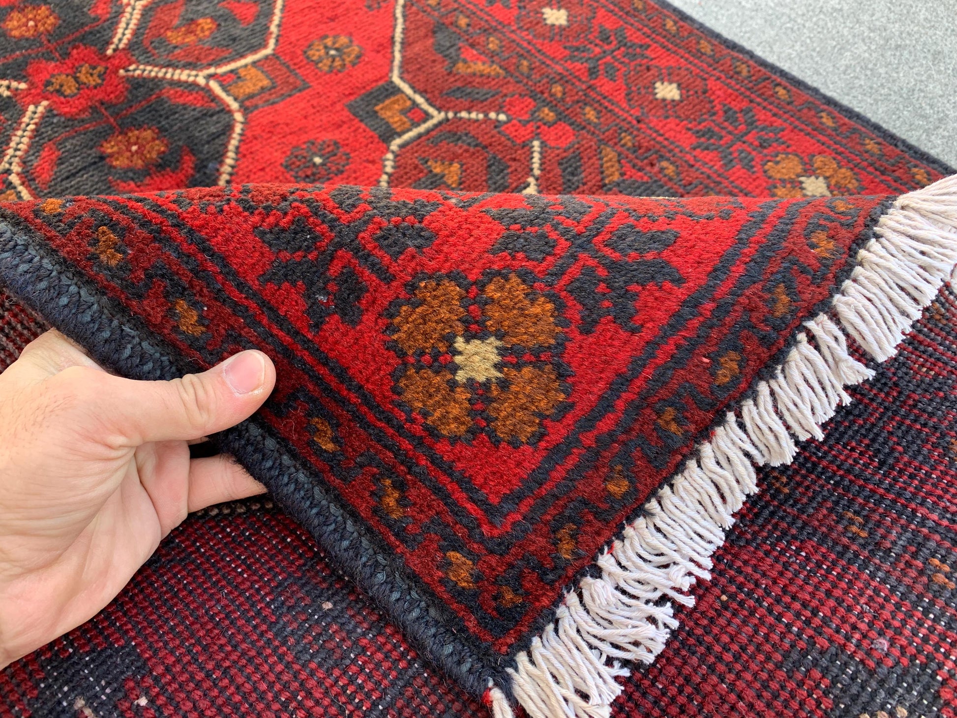 Vintage Bukhara Rug 3x4 ft Handmade Afghan Rug Khal Muhammadi design Bukhara Rug, Tribal Wool Area Rug Oriental Rug Bedroom Rug Kitchen Rug.