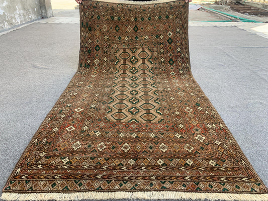 Vintage Baluchi Rug 3x6 ft Handmade Afghan Rug Mowri design Baluchi Rug Tribal Wool Rug Oriental Rug Beige Antique Rug Entryway Bedroom Rug.