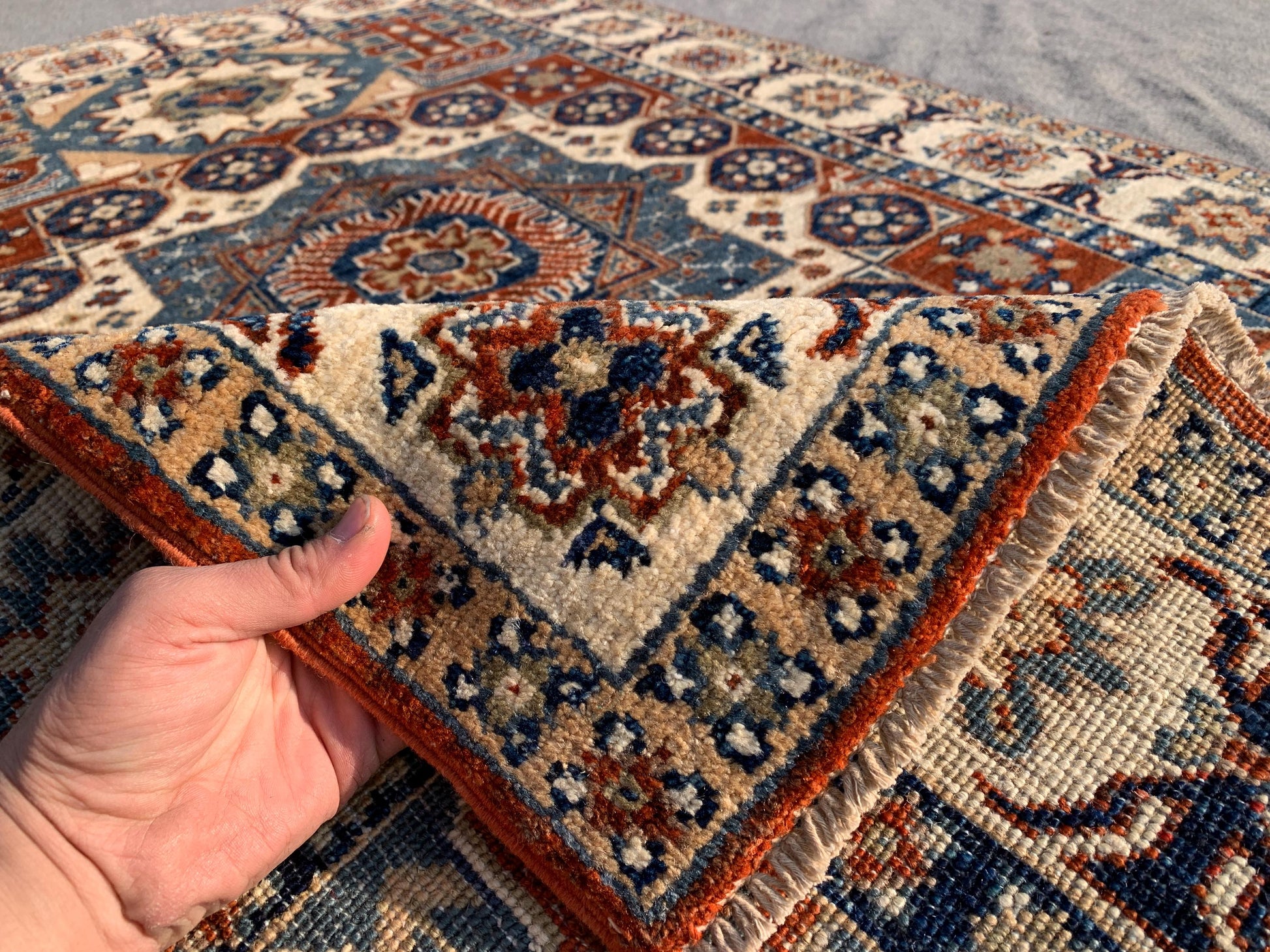 Afghan Handmade Rug, 4x6 ft Mamluk Geometric Rug, Traditional Turkmen Rug, Natural dyes Rug, Oriental Wool Rug, Living Room Rug Bedroom Rug.