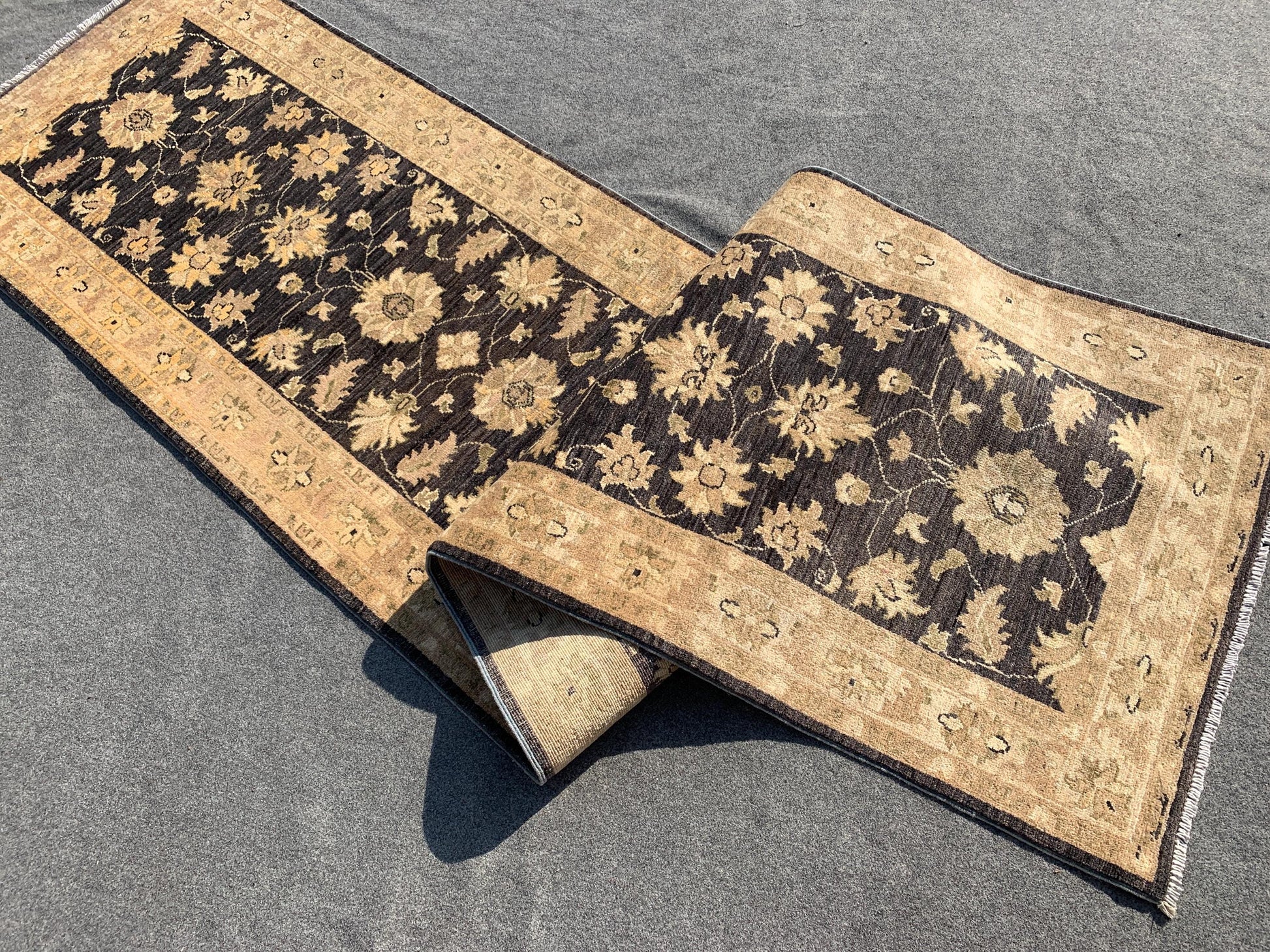 Afghan Runner Rug 3x11 ft Handmade Turkmen Rug Floral Chobi Rug Oriental Wool Rug Natural dyes Rug 80x320 cm Hallway Runner Rug Kitchen Rug.