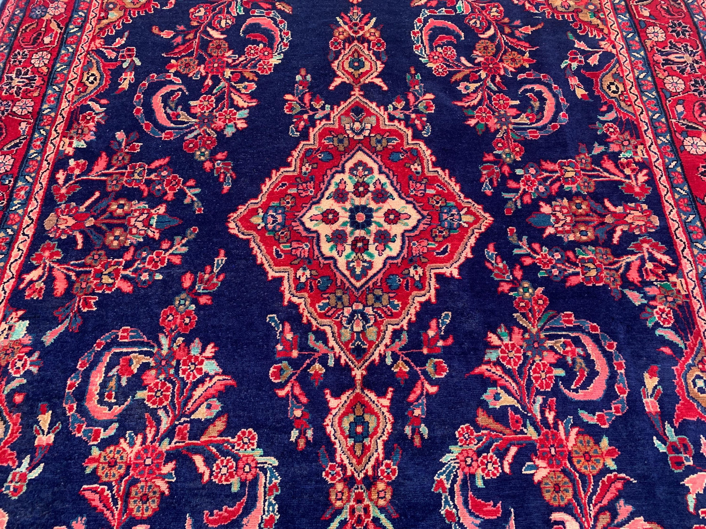 7x10 ft Vintage Collectors Rug, Afghan Handmade Rug, Oriental Wool Rug Caucasian design Rug, Tribal Area Rug Antique Floral Rug Bedroom Rug.