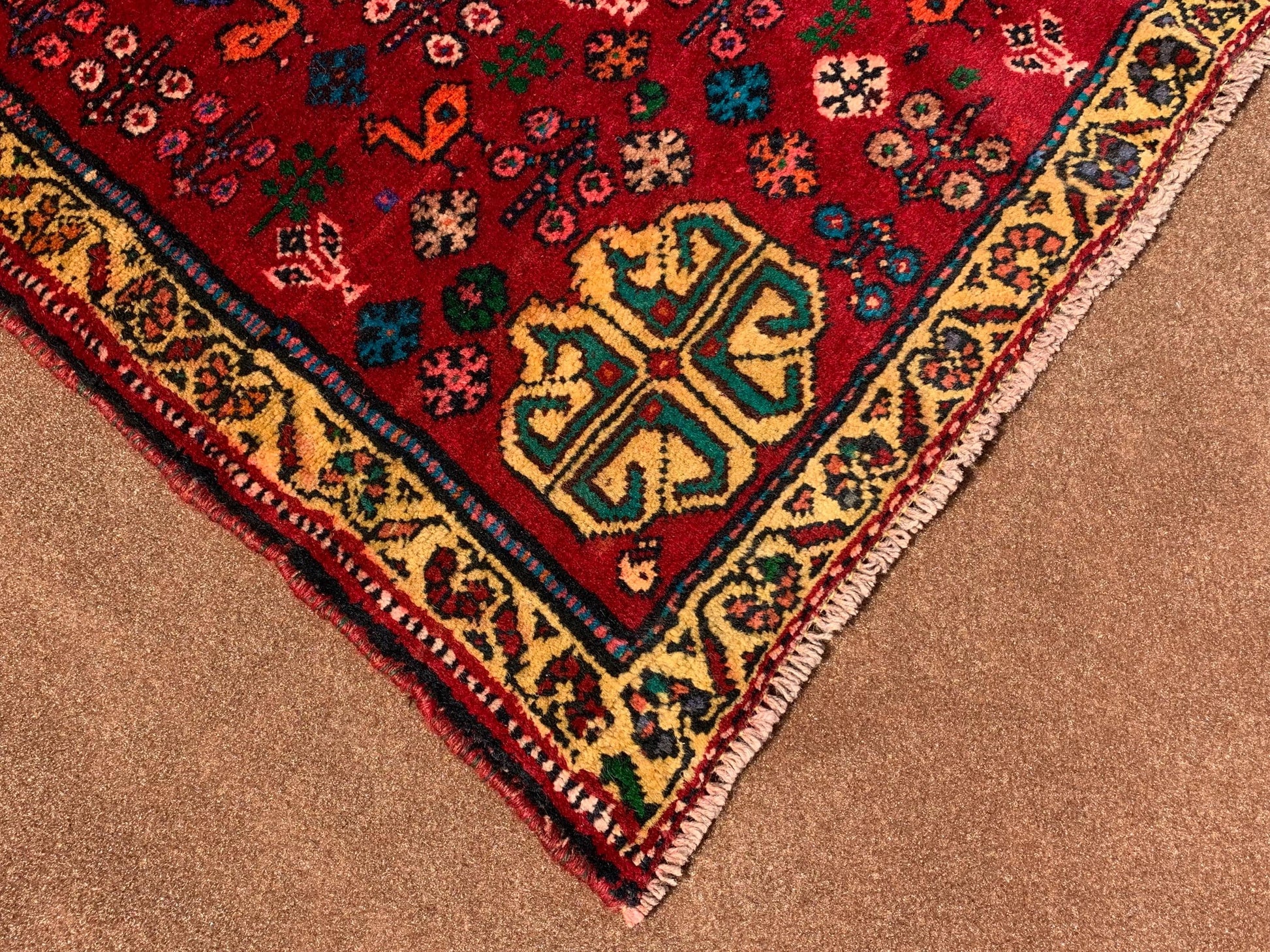 Antique Caucasian Rug 3x5 ft Afghan Handmade Rug Pictorial Floral Rug Vintage Oriental Rug Tribal Wool Area Rug Bedroom Rug Kitchen Rug etc.