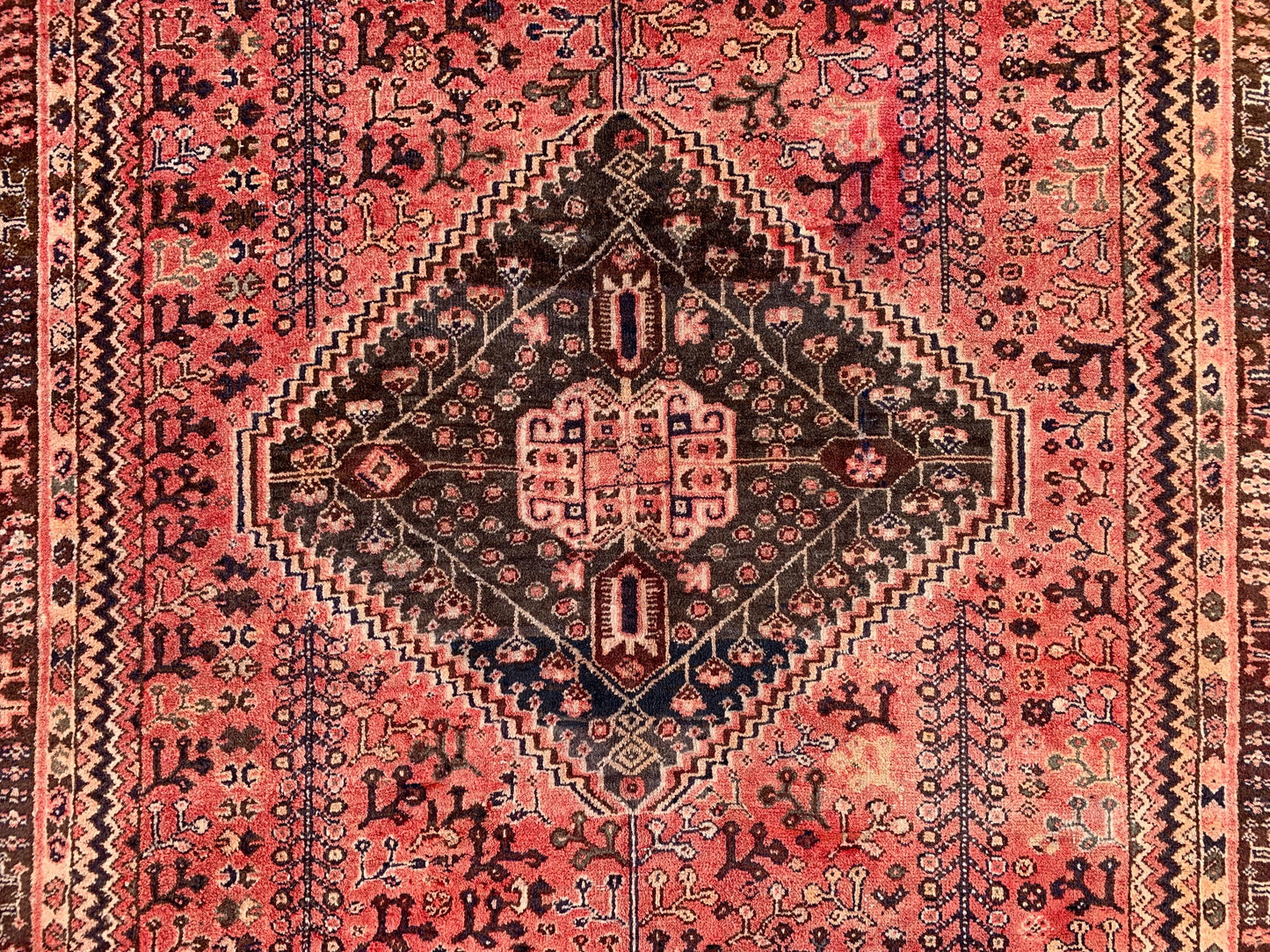 Antique Geometric Rug 5x8 ft Handmade Afghan Wool Rug 1960s Vintage Rug Collectors Piece Rug Oriental High pile Rug Kitchen Bedroom Rug etc.