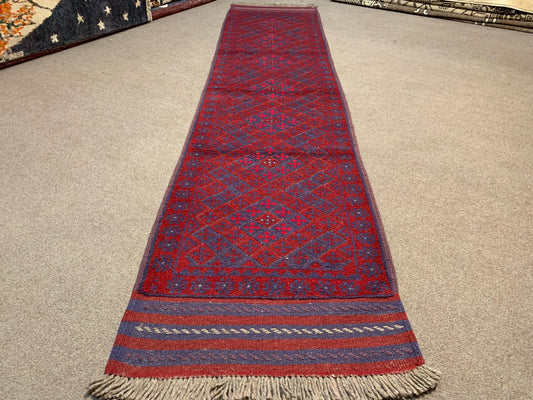 2x8 ft Vintage Runner Rug Afghan Handmade Rug, Antique Tribal Wool Area Kilim Rug Oriental Mashwani Runner Rug, Entryway Hallway Runner Rug.