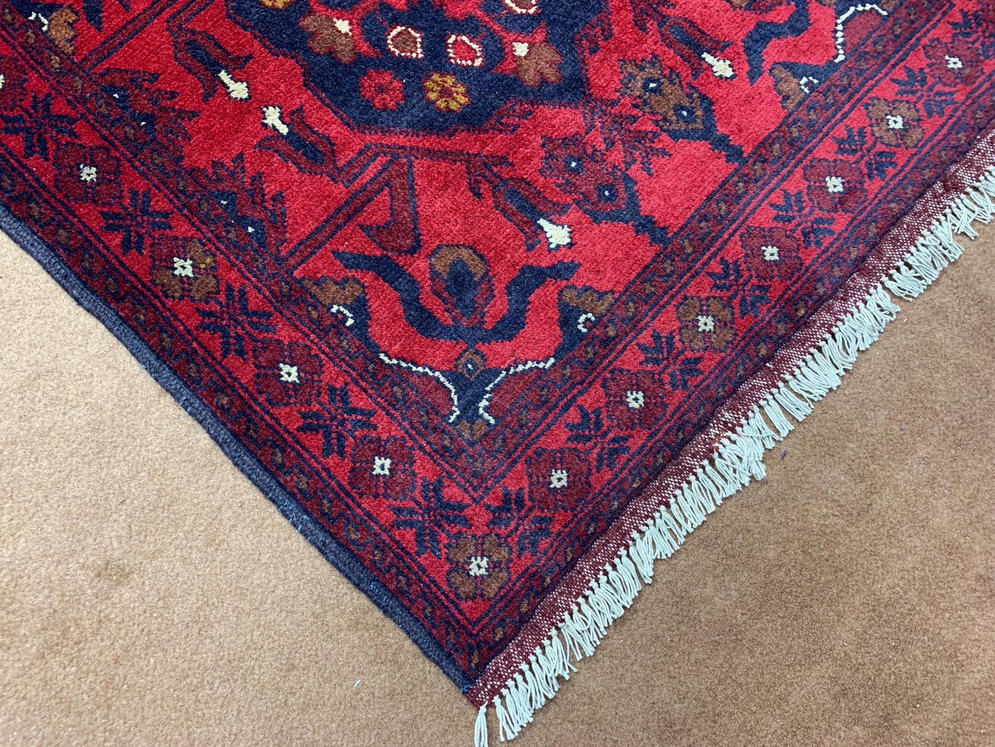 Bukhara Runner Rug 3x10 ft Handmade Afghan Wool Rug, Red Bukhara Floral Rug Oriental Turkmen Rug Khal Mukhammadi Rug Hallway Runner Rug etc.