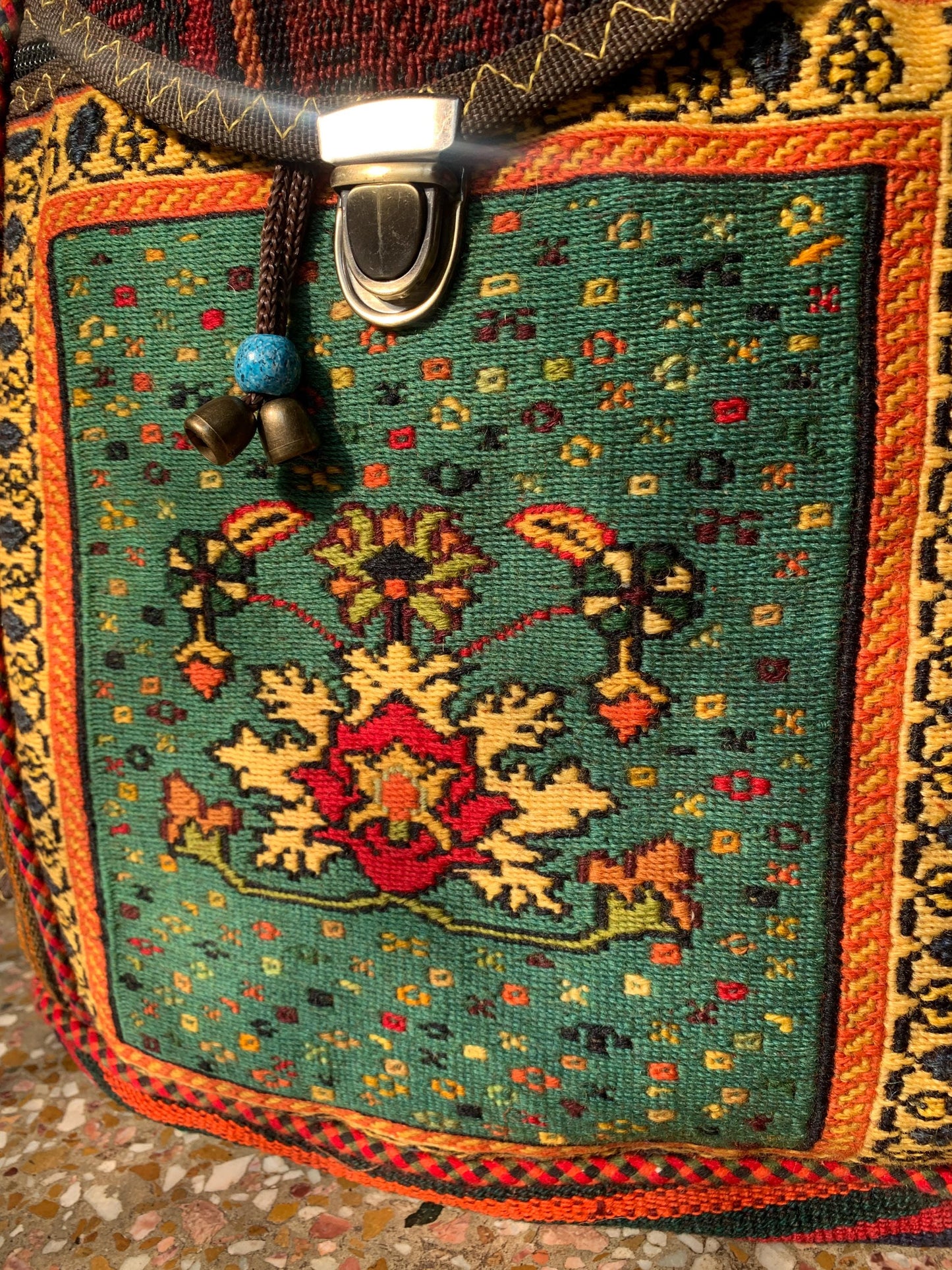 Handmade Backpack Rug, Vintage Afghan Backpack, Kilim Backpack Rug, Knapsack Backpack Rug, 0.8 x 1.4 ft Bag Pack, Travel Backpack Kilim Rug.