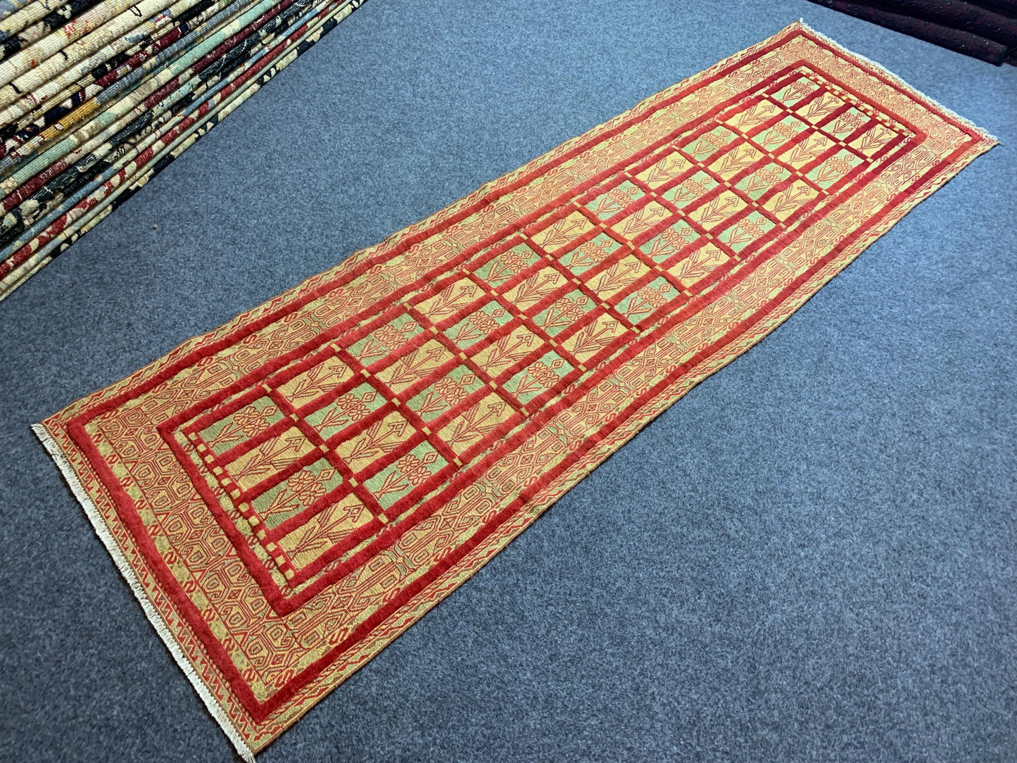 Vintage Berjesta Runner Kilim Rug 3x9 ft Afghan Handmade Rug, Afghani Nokar Rug High Low Pile Rug Oriental Wool Area Rug Hallway Runner Rug.