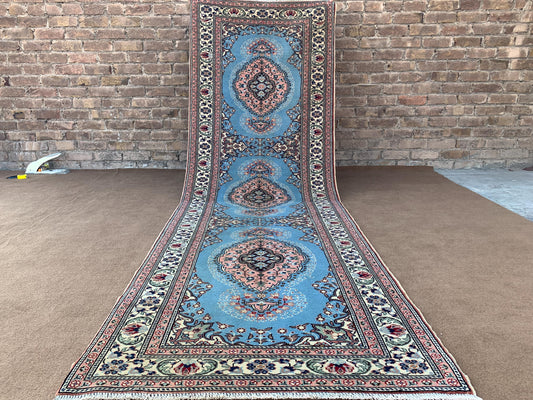 Vintage Runner Rug 3x10 ft Turkish Runner Rug Handmade Afghan Rug One of a Kind Rug Oriental Wool Rug Hallway Runner Rug Antique Turkish Rug