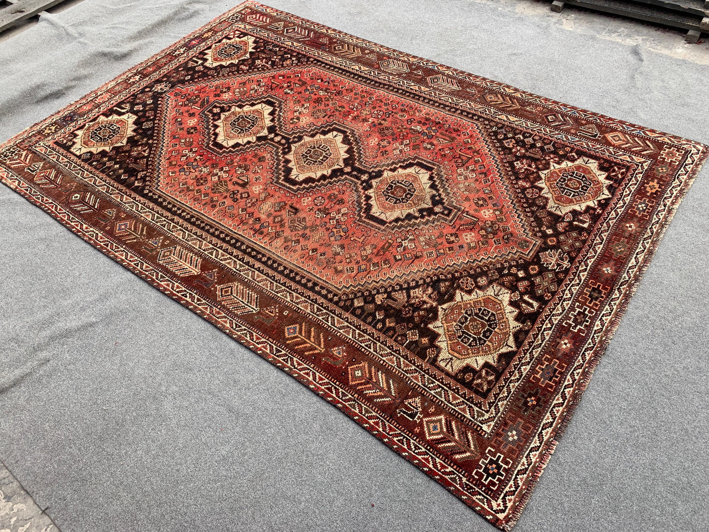 7x10 ft Antique Caucasian design Handmade Afghan Wool Rug