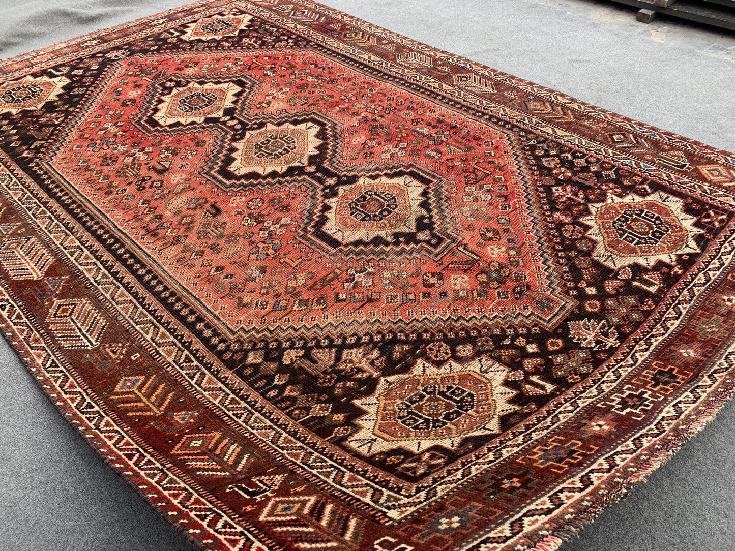 7x10 ft Antique Caucasian design Handmade Afghan Wool Rug