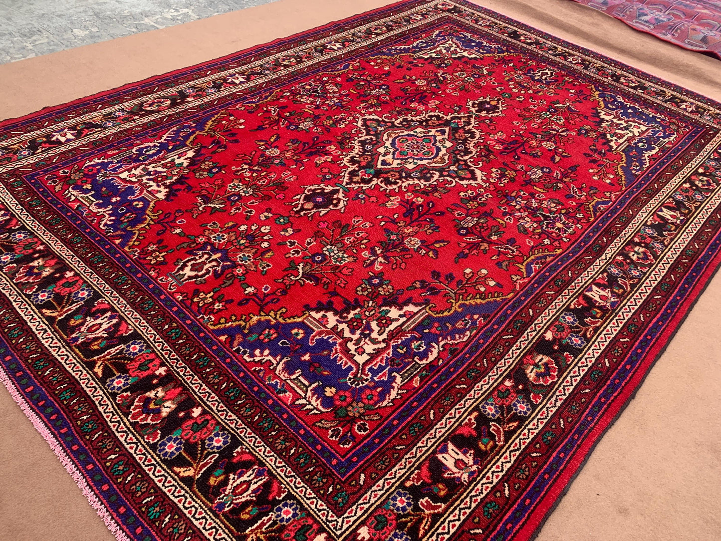 Large Vintage Rug 9x12 ft Floral Caucasian Rug Turkmen Handmade Wool Rug Tribal Afghan Rug Oriental Antique Rug Bedroom Rug Living Room Rug.