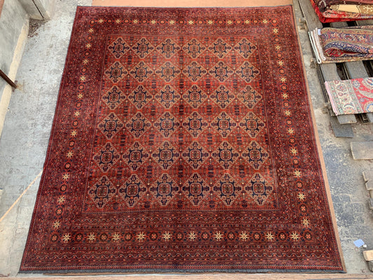 13x14 ft Large Bukhara Turkmen Klaisaye design Tribal Rug