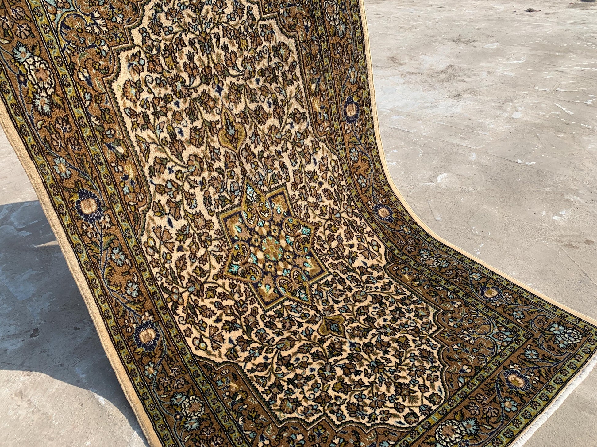 Vintage Mamluk Rug 3x5 ft Handmade Afghan Rug, Mamluk design Rug Geometric Tribal Wool Rug, Oriental Floral Rug Entryway Office Bedroom Rug