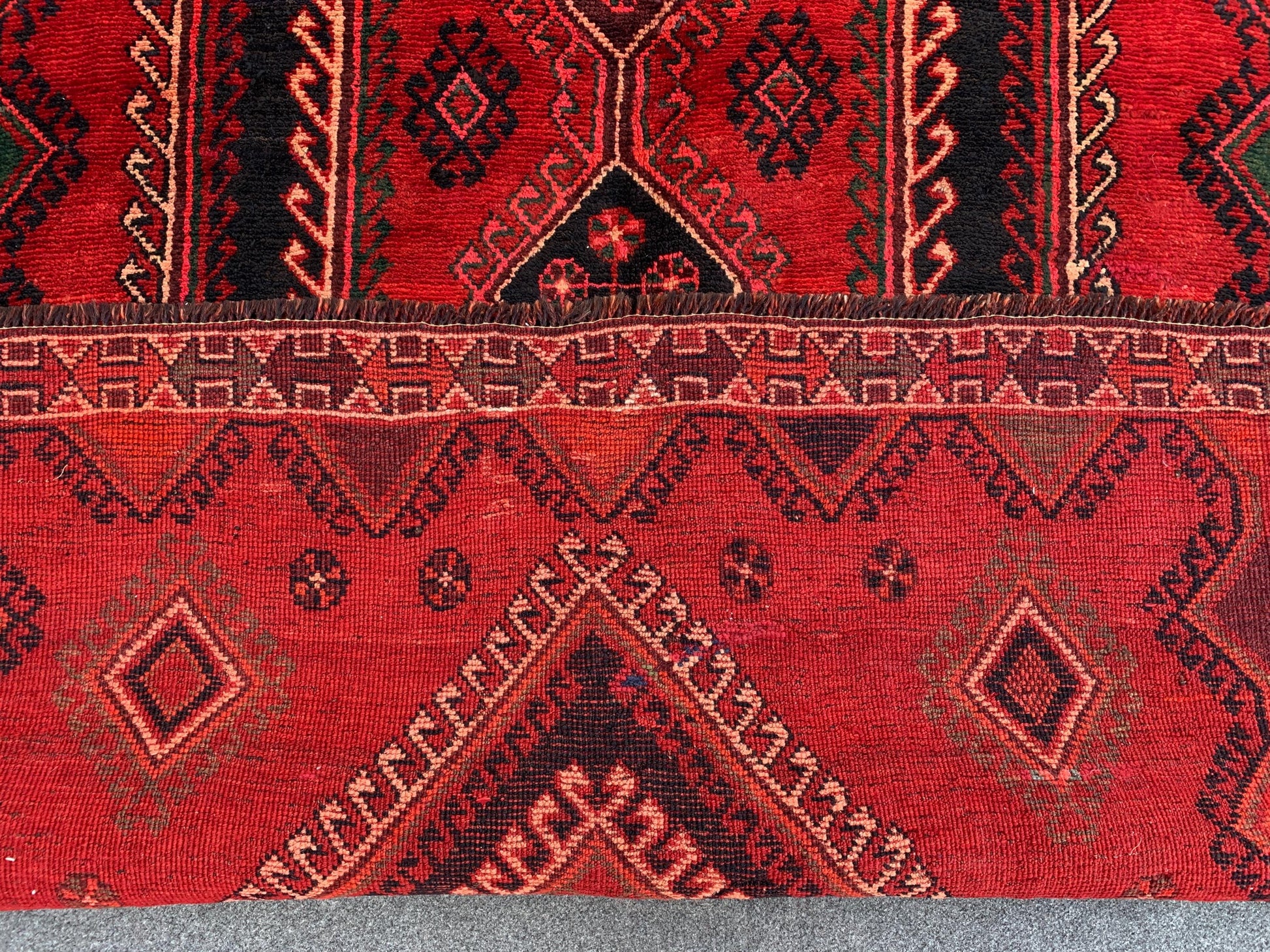 5x9 ft Vintage Red Rug Afghan Handmade Rug, Caucasian design Rug, Geometric Rug, Oriental Wool Rug, Tribal Antique Rug Entryway Bedroom Rug.