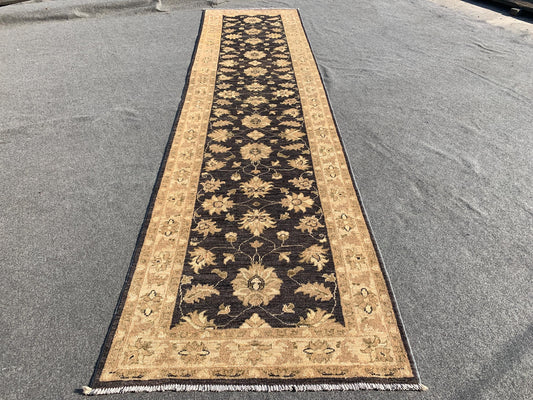 Afghan Runner Rug 3x11 ft Handmade Turkmen Rug Floral Chobi Rug Oriental Wool Rug Natural dyes Rug 80x320 cm Hallway Runner Rug Kitchen Rug.