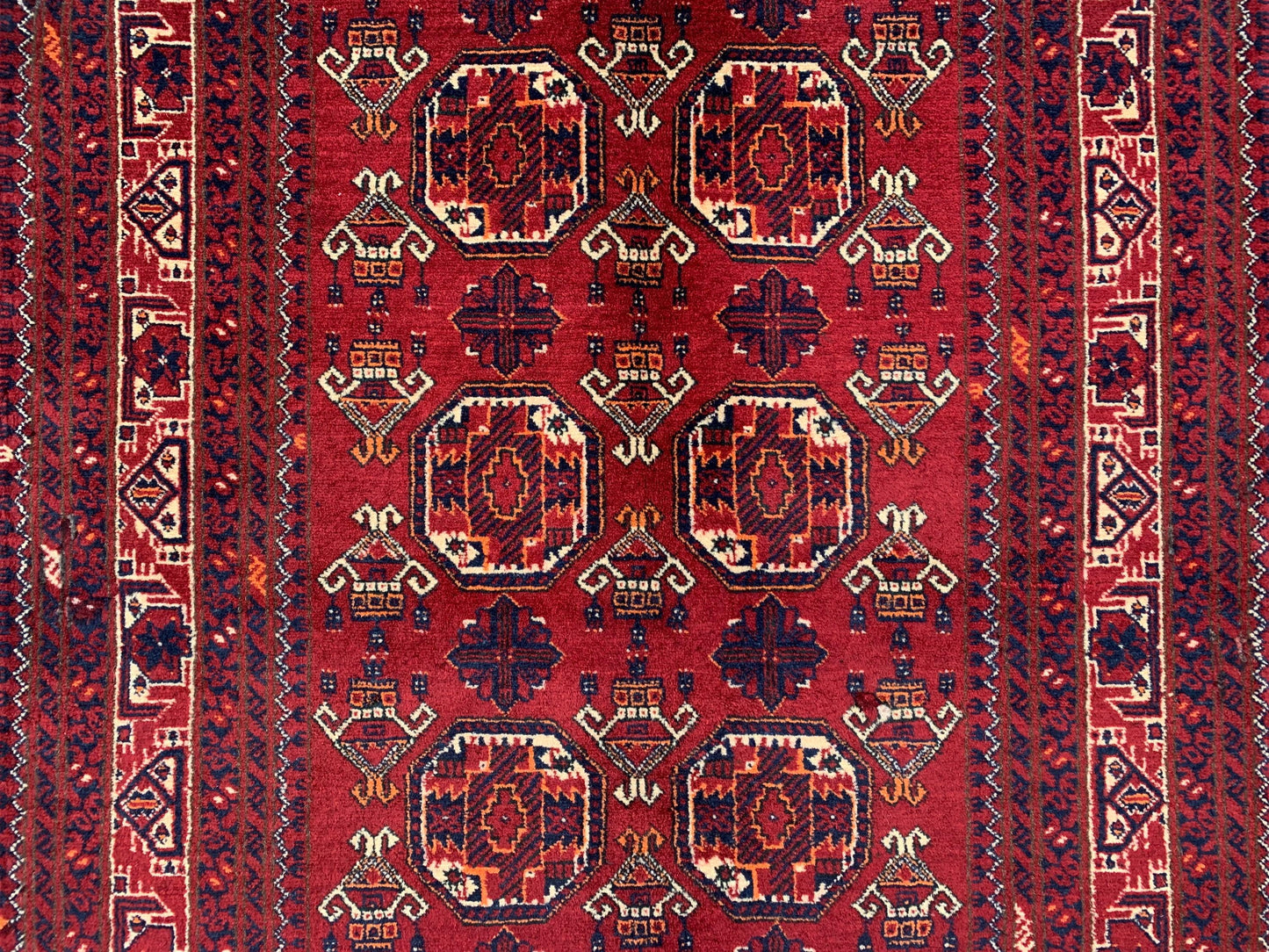 Vintage Kunduzi Runner Rug, 3x9 ft Afghan Handmade 100%Wool Rug, Bukhara design Rug, Gorgeous Rug, Oriental Rug, Bedroom Hallway Runner Rug.