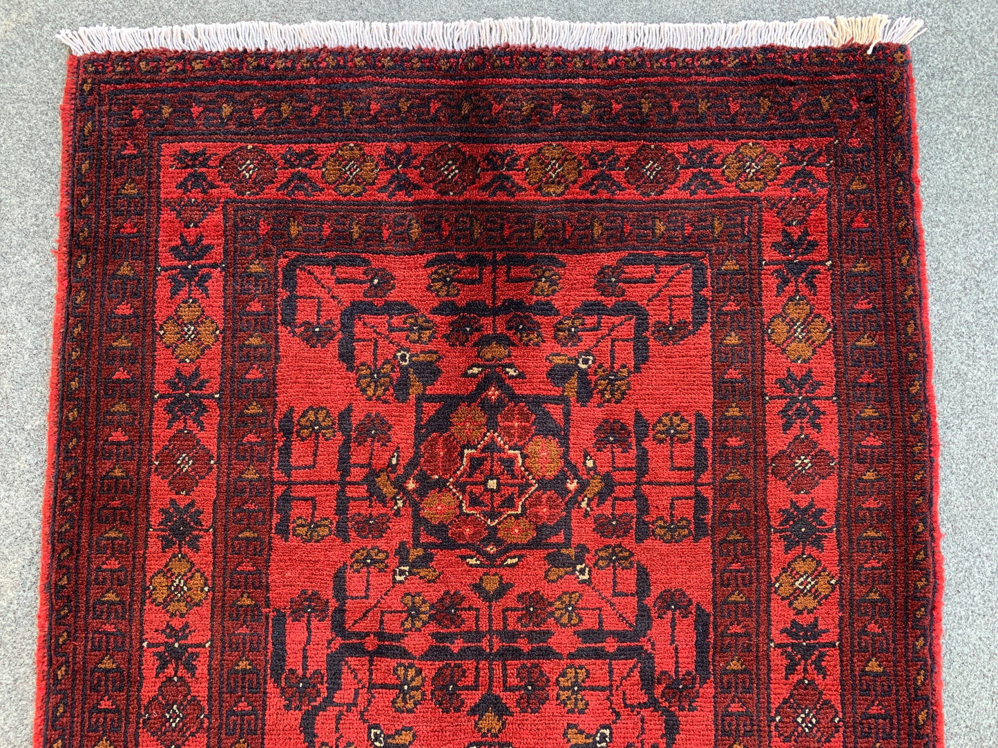 Afghan Handmade Rug Vintage Bukhara Rug 3x4 ft Khal Muhammadi design Bukhara Rug, Tribal Wool Area Rug Oriental Rug Bedroom Rug Kitchen Rug.