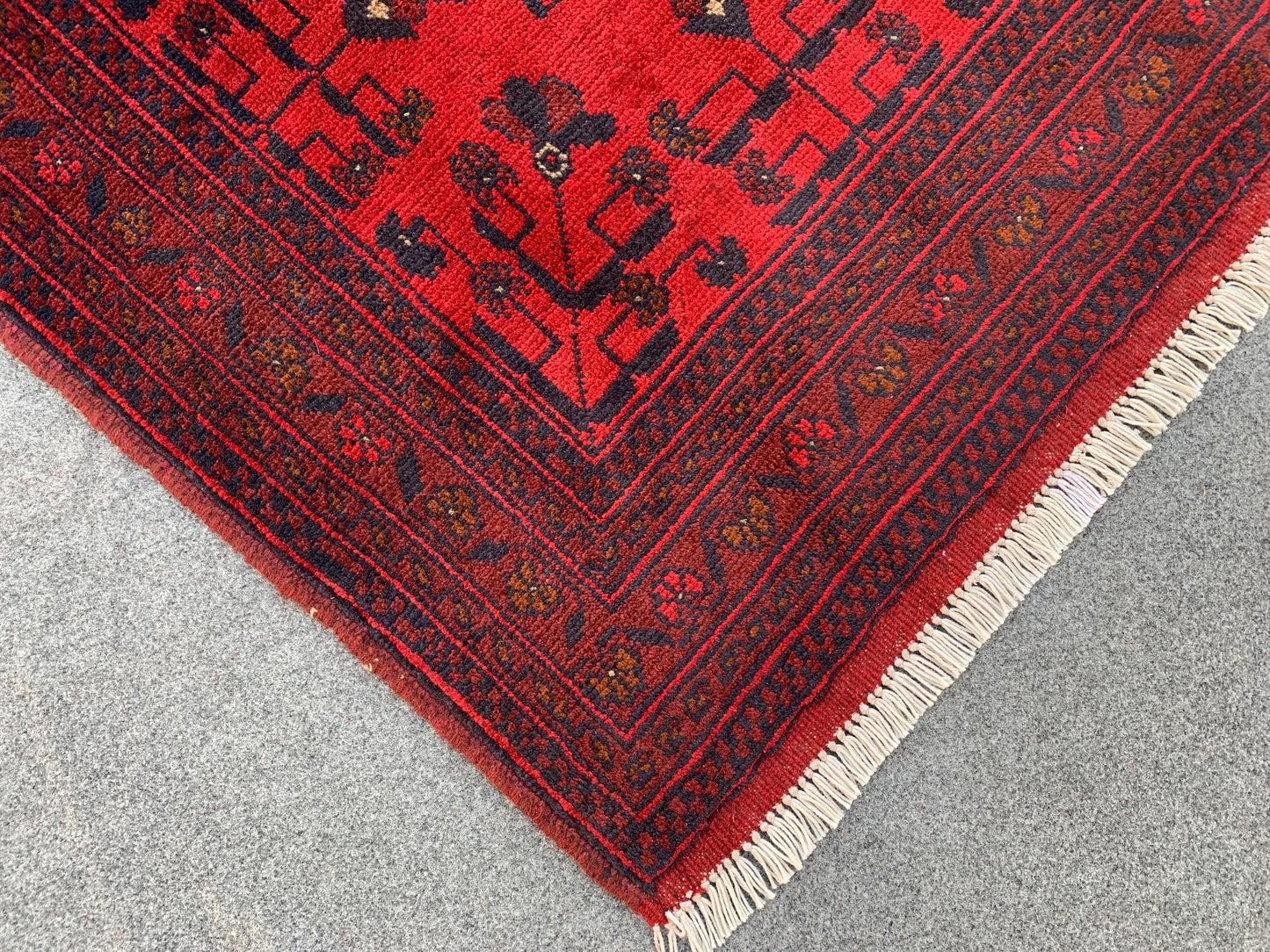 Handmade Afghan Rug Vintage Bukhara Rug Bukhara design Khal Muhammadi Rug, Tribal Wool Area Rug Oriental Rug Kitchen Rug Bedroom Rug 3x4 ft.