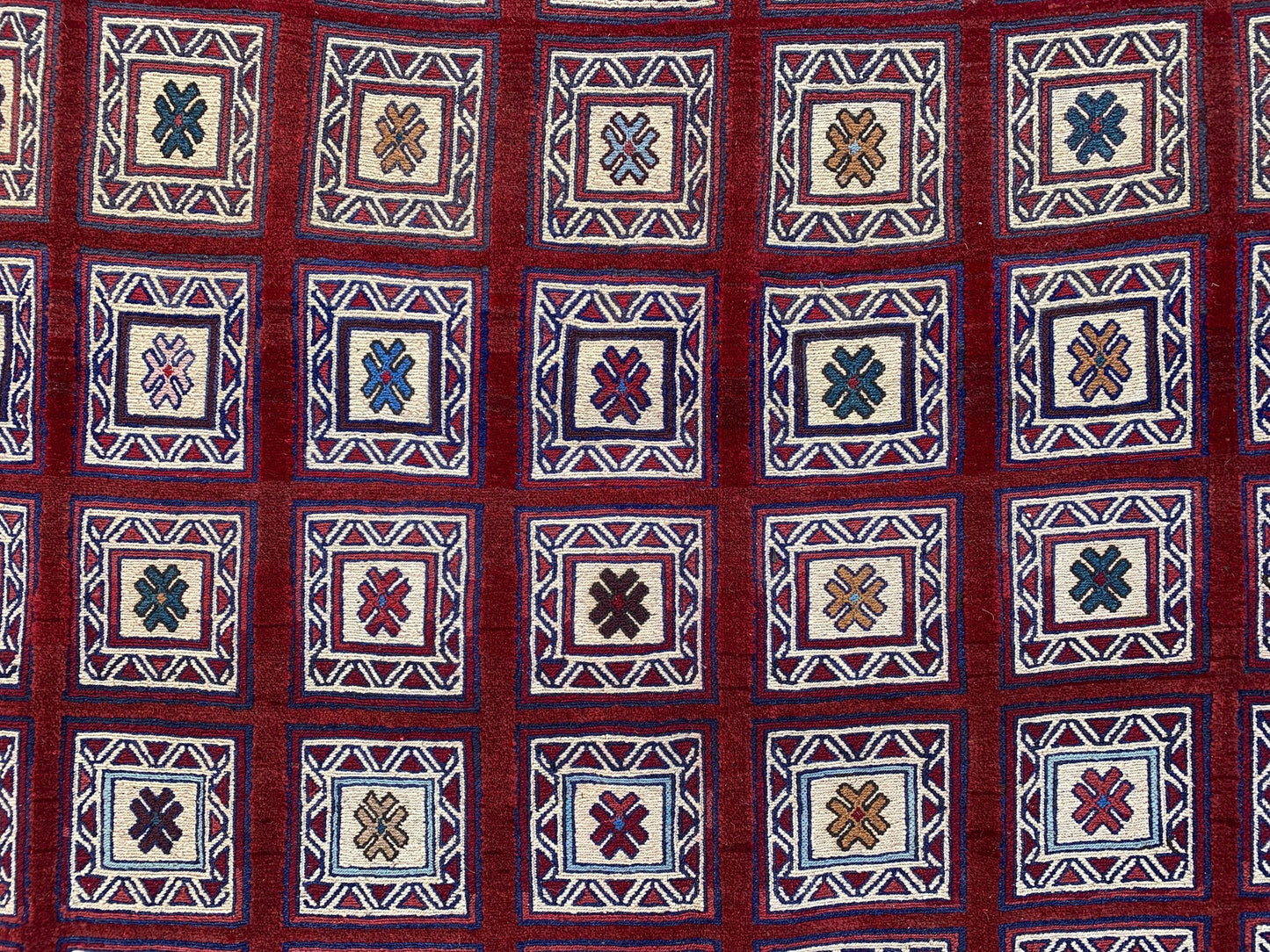 Vintage Berjesta Kilim Rug 7x9 ft Handmade Afghan Wool Kilim Rug,
