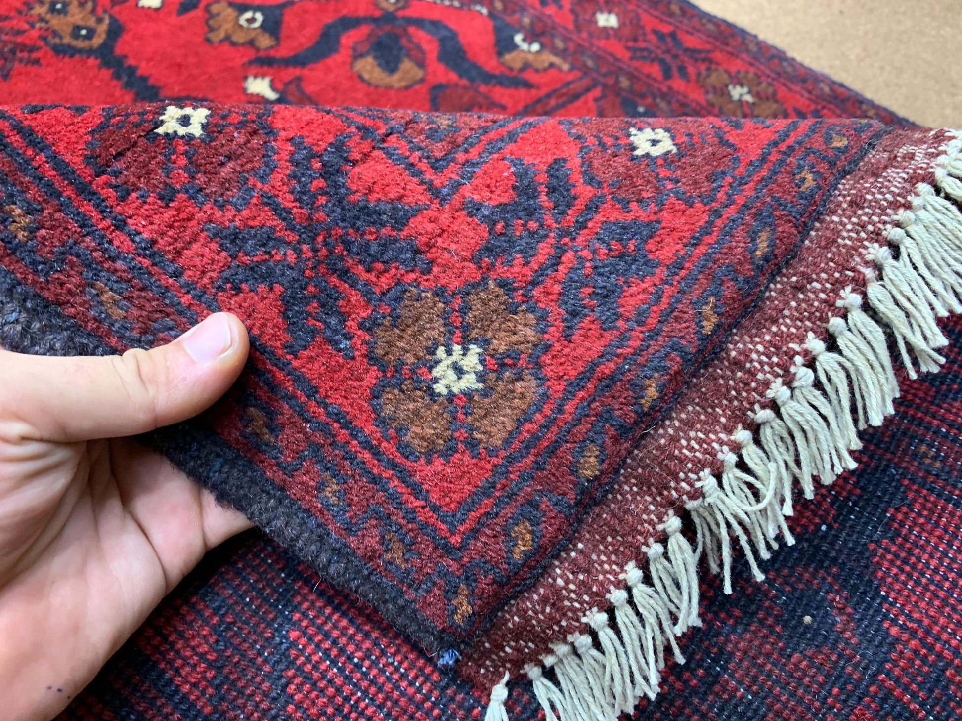 Bukhara Runner Rug 3x10 ft Handmade Afghan Wool Rug, Red Bukhara Floral Rug Oriental Turkmen Rug Khal Mukhammadi Rug Hallway Runner Rug etc.