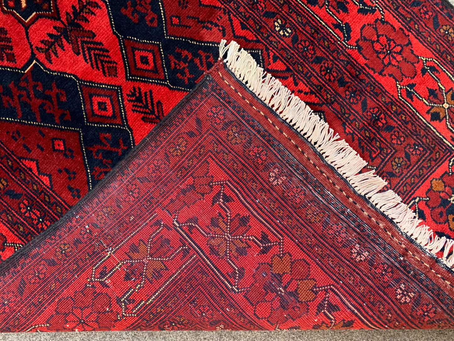 Beljek Bukhara Runner Rug 3x10 ft Handmade Afghan Rug, Excellent Quality Runner Rug, Red Oriental Rug Geometric Wool Rug Hallway Runner Rug.