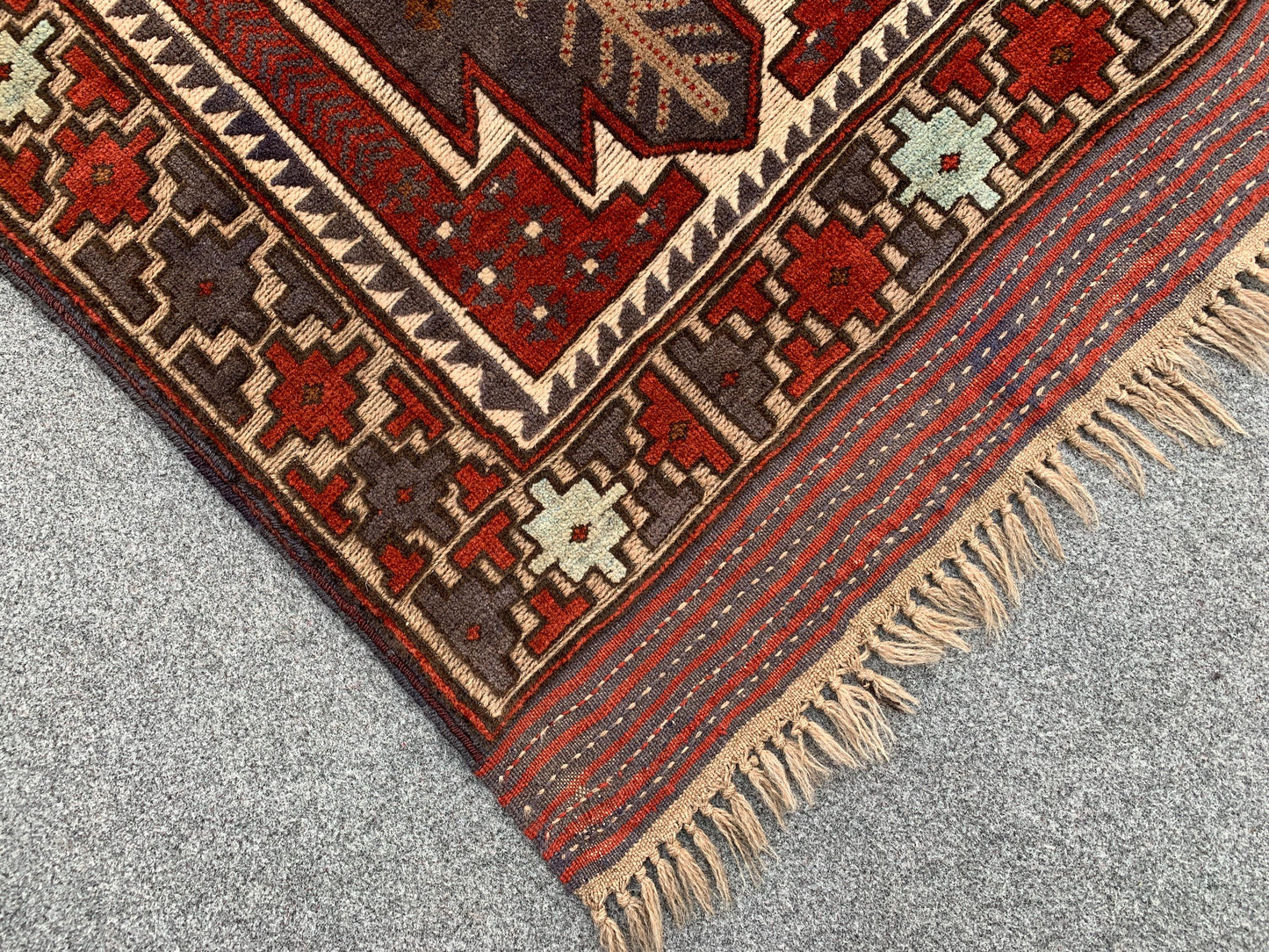 Vintage Barjasta Runner Kilim Rug 3x13 Handmade Afghan Wool Rug, Herati Barjasta Kilim Rug High Low Pile Rug 2.5x12.8 ft Hallway Runner Rug.