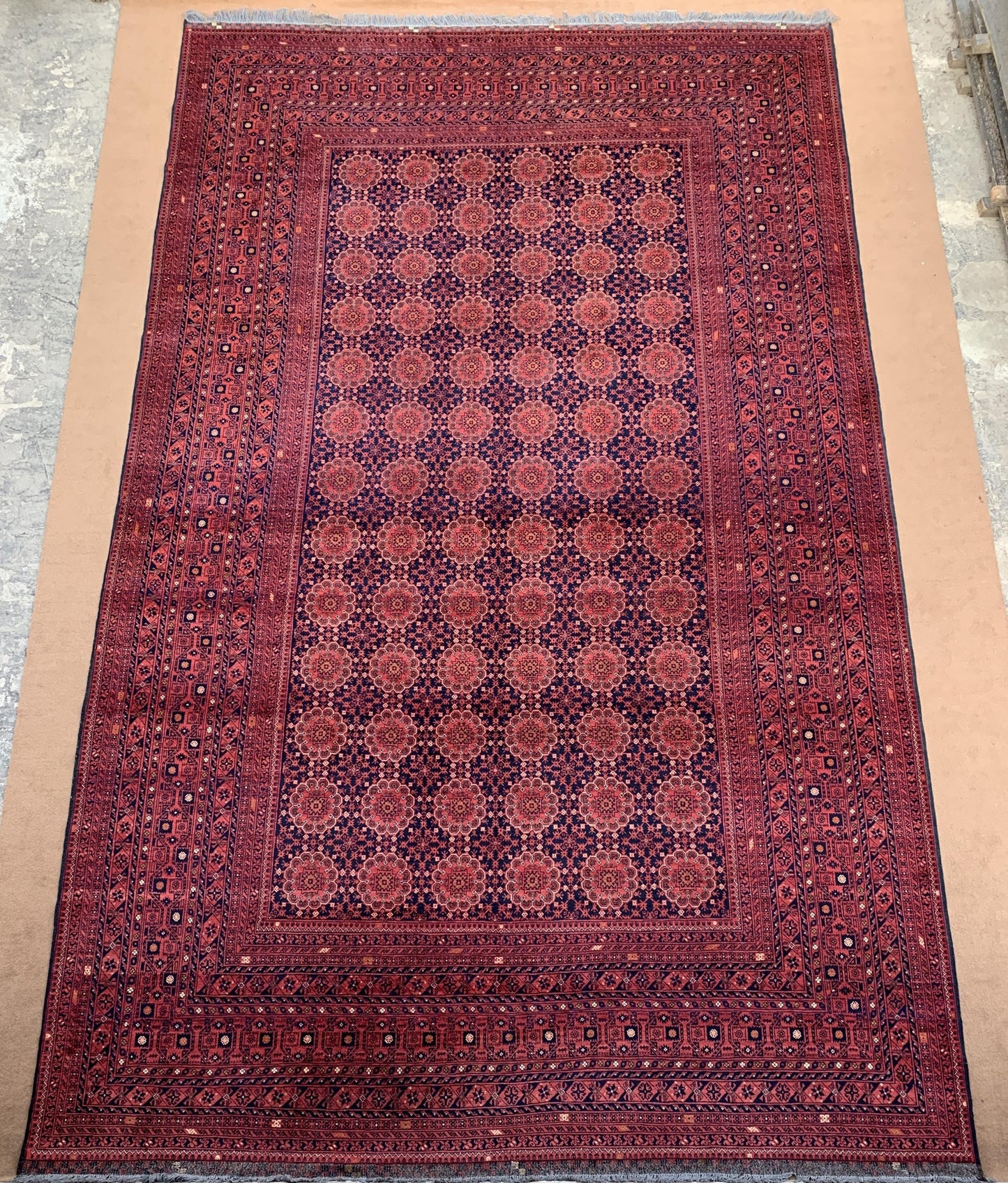 Large Kunduzei Rug 10x16 ft Afghan Handmade Wool Rug Floral Kunduzi Oriental Rug Home Decor Rug, Living Room Rug Dining Room Rug 480x300 Cm.