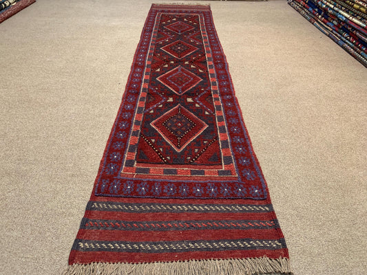 2x8 Vintage Geometric Rug Handmade Afghan Wool Rug, Mashwani Runner Rug Oriental Tribal Kilim Rug High Low Rug Hallway Runner Rug 1,8x7.8 ft